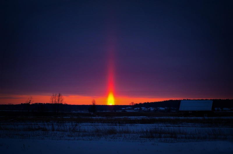 -30 градусов , приломление света .